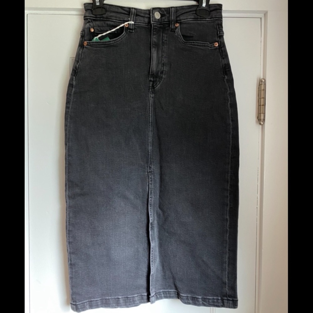 Black Denim Skirt